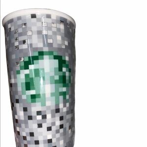 RODARTE + Starbucks 2012 pixelated Minecraft ceramic tumblr limited edition mug